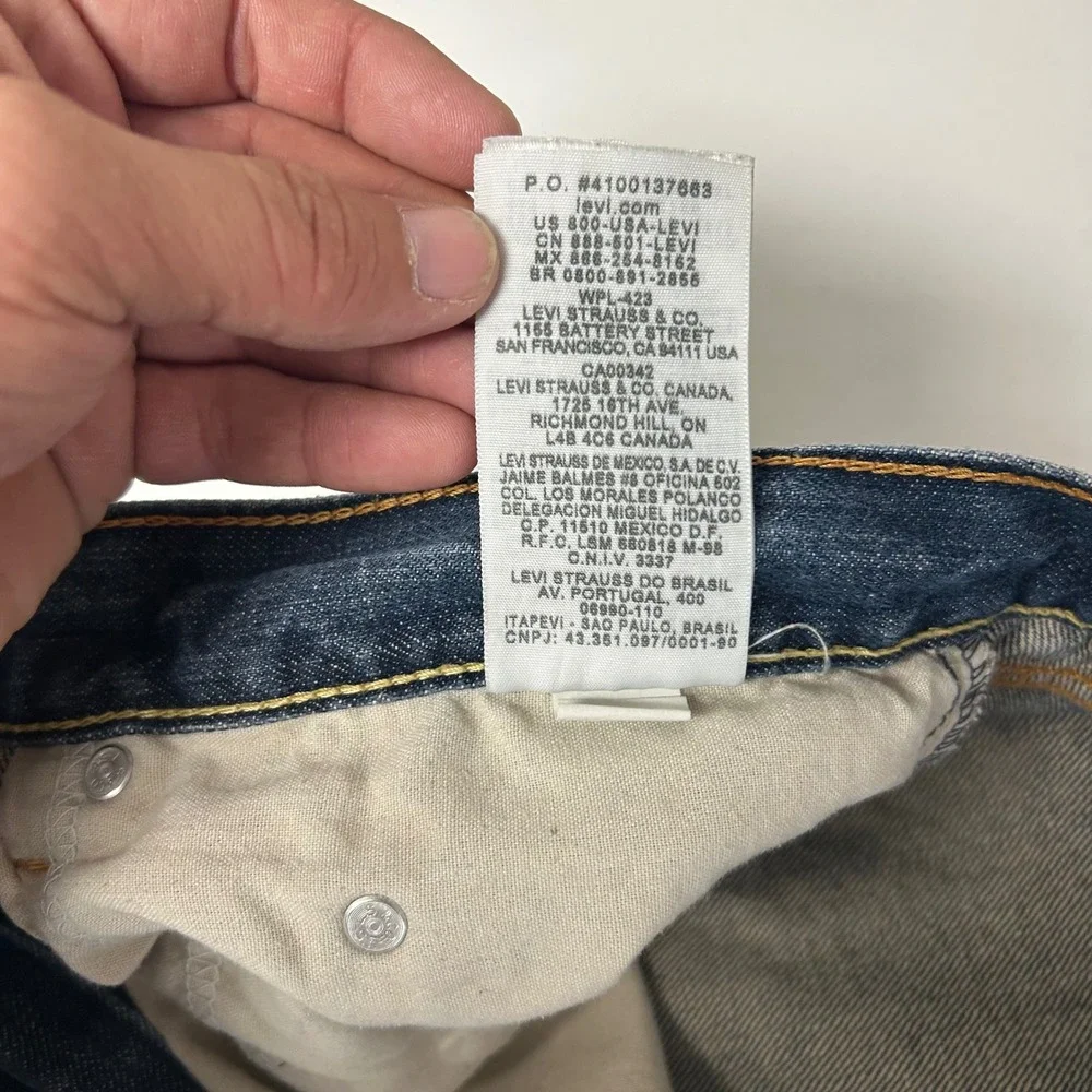 Levi's 559 Relaxed Straight Jeans Mens 38x34 Blue 100% Cotton Denim